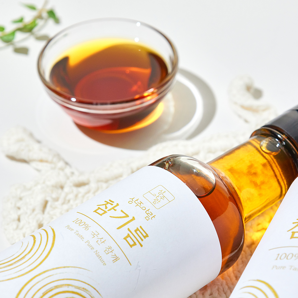 국산 저온압착 참기름 180ml